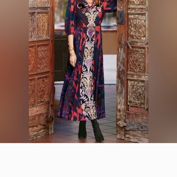 Soft Surroundings Dresses & Skirts - Soft Surroundings Elegant Multicolor Maxi Dress Size 12